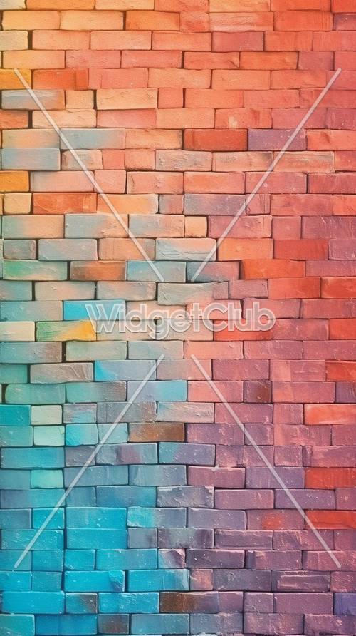 Colorful Brick Wallpaper [4c4588ced1724f898c75]