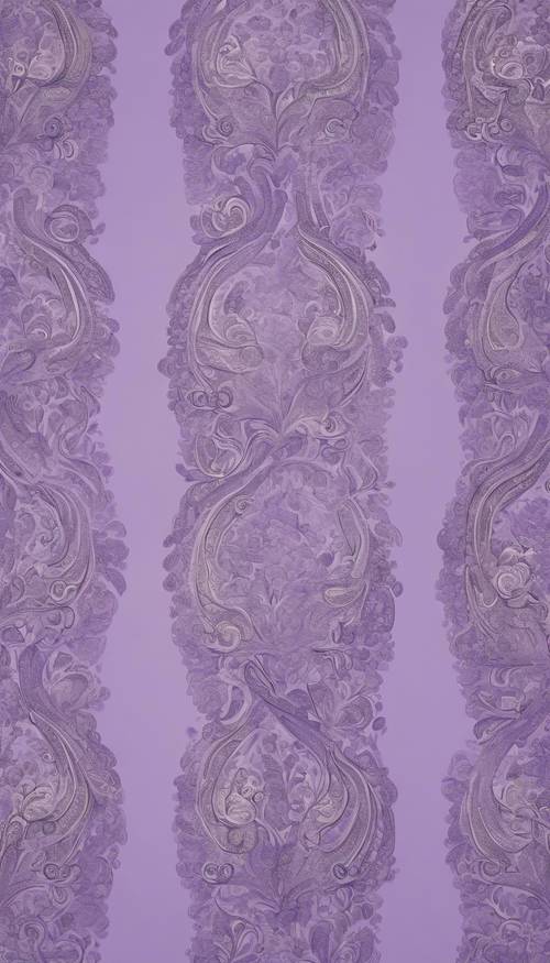 Ein detailreiches Paisley-Muster auf lavendelfarbenem Hintergrund.