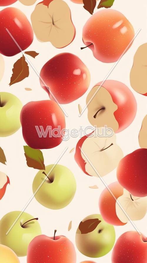 Red and Green Apples Pattern