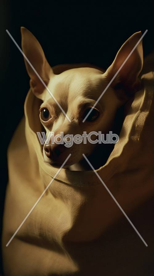Portrait de chien mignon dans une lumière douce