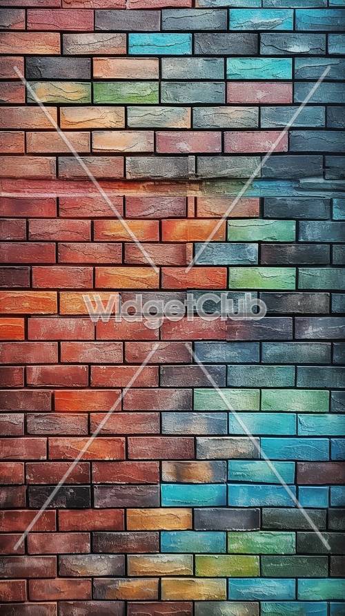 Kolorowy wzór cegły dla dzieci