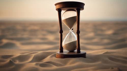 Eine Sanduhr in einem dunklen Raum, in dem der Sand stillsteht, mit der Botschaft „Depression, es ist, als wäre ich in einem Raum und überall, wo ich hingehe, wäre eine Wand.“