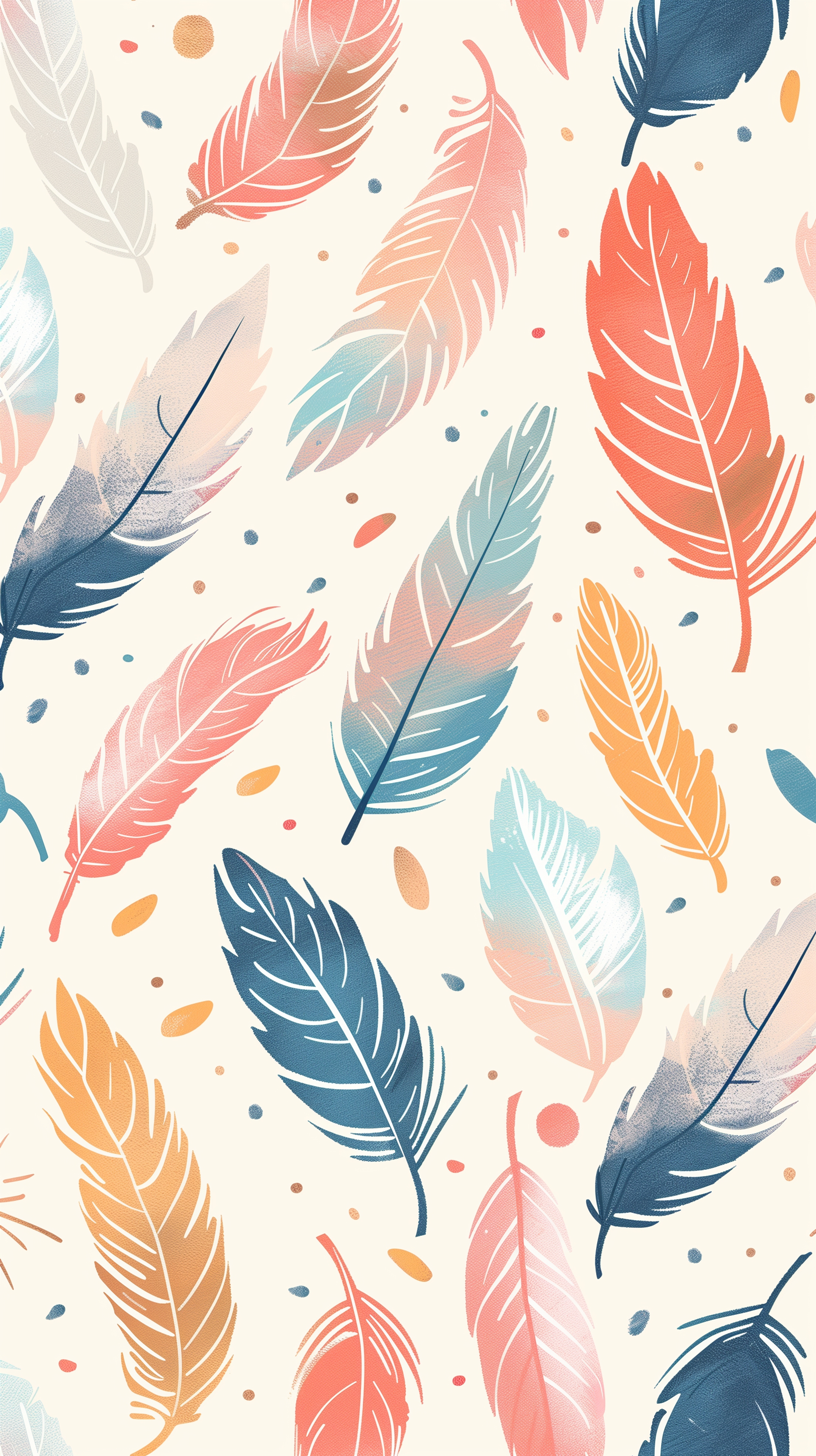 Colorful Feathers Design for Kids Behang[385f1366577146a2b959]