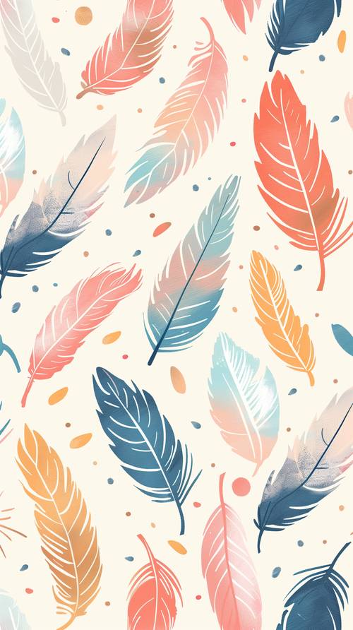 Colorful Feathers Design for Kids