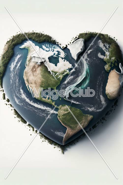 Herzförmige Erde aus dem Weltraum