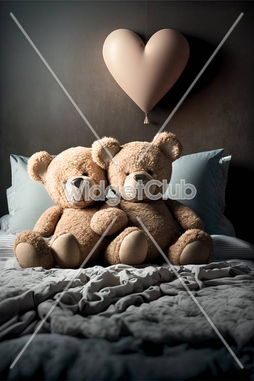 Teddy Bear Friends in Soft Bedroom Light