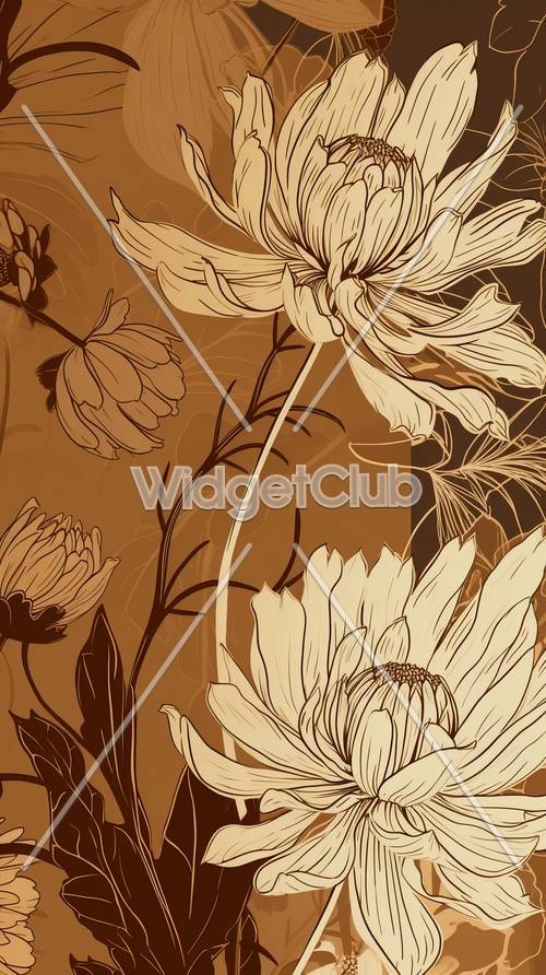 Gold Flower Wallpaper [ca8240a28c4d49c4ace8]