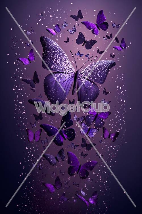 Purple Butterfly Magic Wallpaper [eabb8c1d5e9840a8ba69]