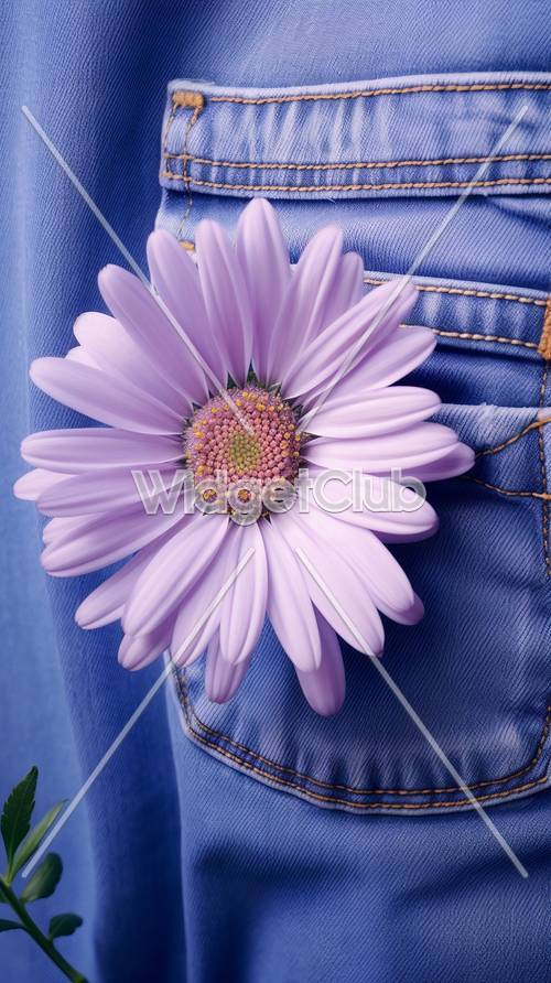 Purple Daisy Pocket