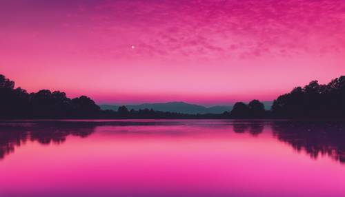 Vibrant pink gradient symbolizing a twilight sky. Tapeta [3de4b80cb0c34f9b9d4d]