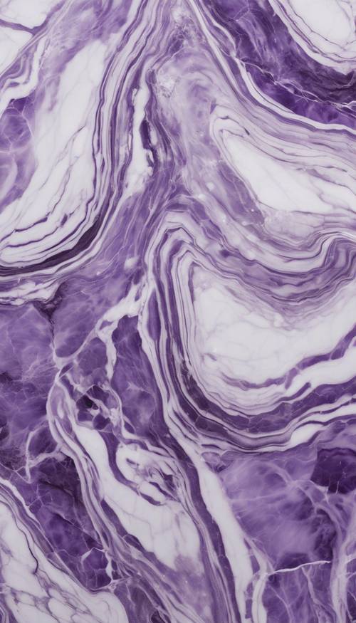 Pola urat marmer ungu dan putih murni yang megah tak berujung