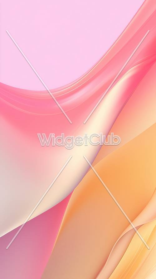 Pink and Orange Abstract Waves