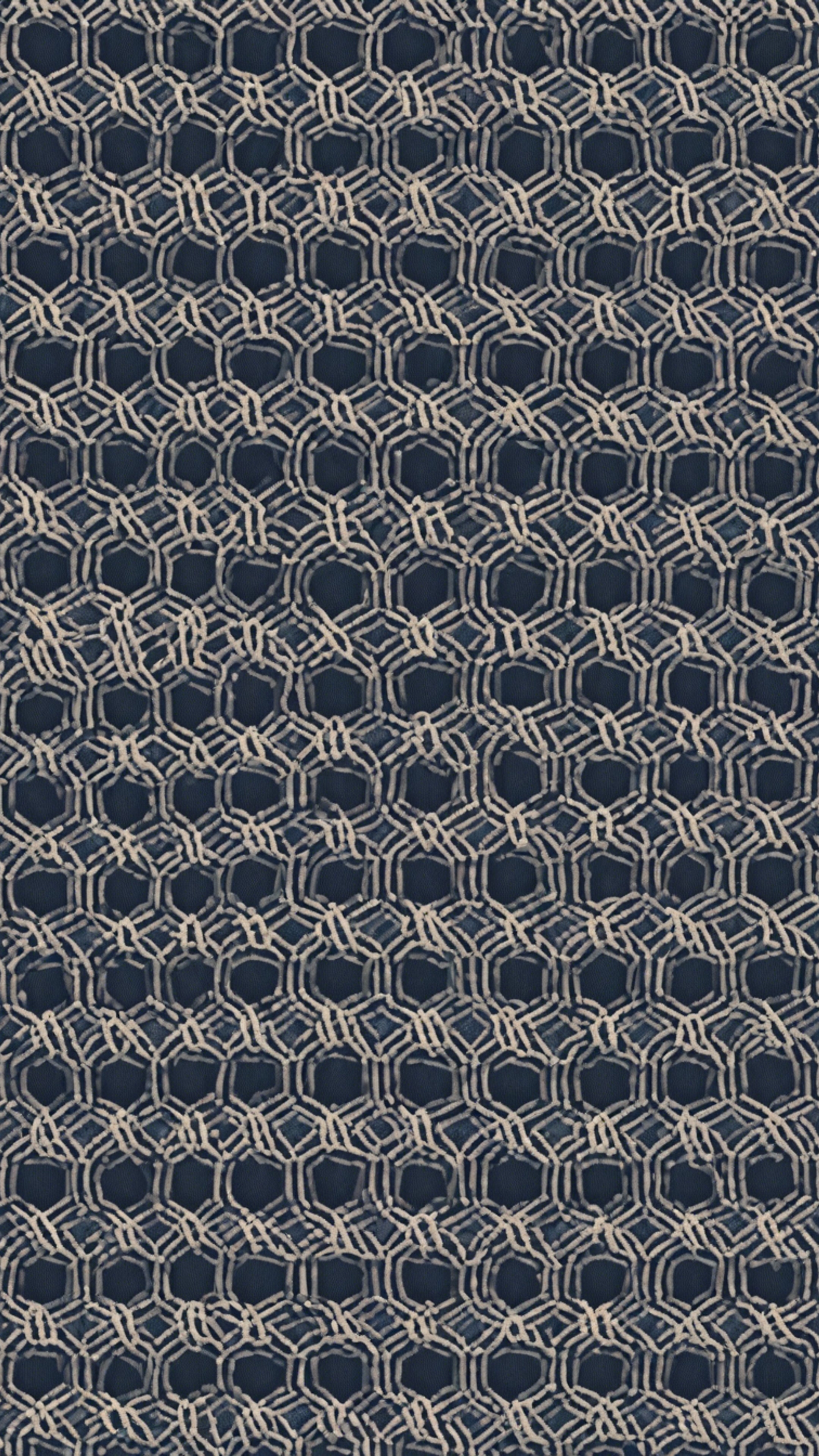 A geometric seamless pattern inspired by traditional Japanese sashiko stitching Tapeta[d49f05622a7b4579b9ed]