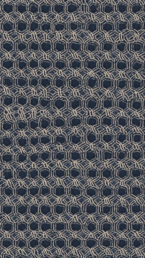 Pola geometris mulus yang terinspirasi oleh jahitan sashiko tradisional Jepang