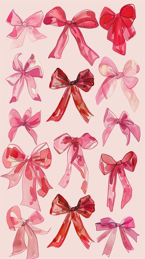 Pretty Pink Ribbon Patterns for Kids Kertas dinding [799050eda49e4cfdabd0]