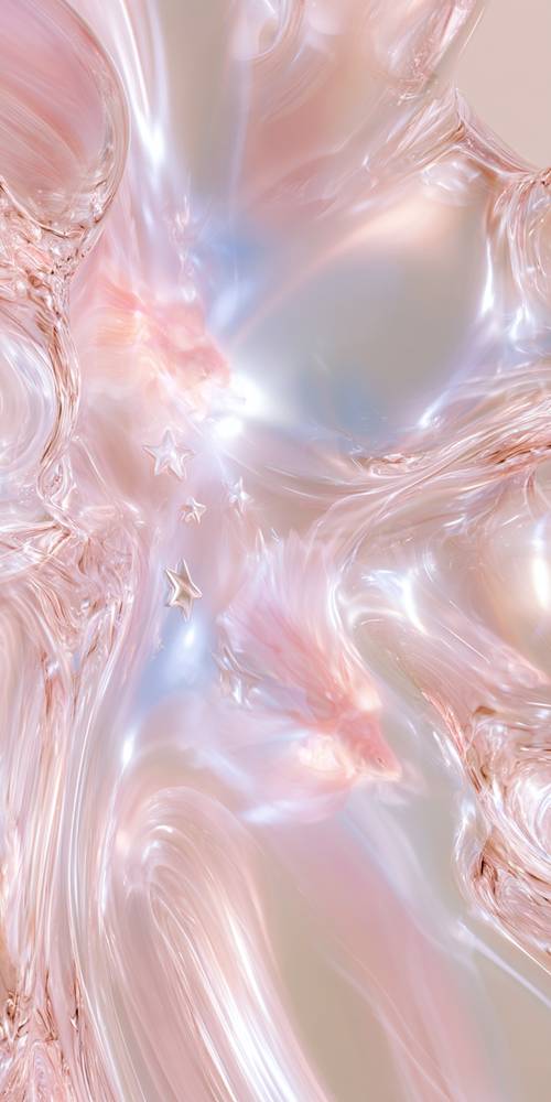 Stelle scintillanti in un cielo rosa da sogno