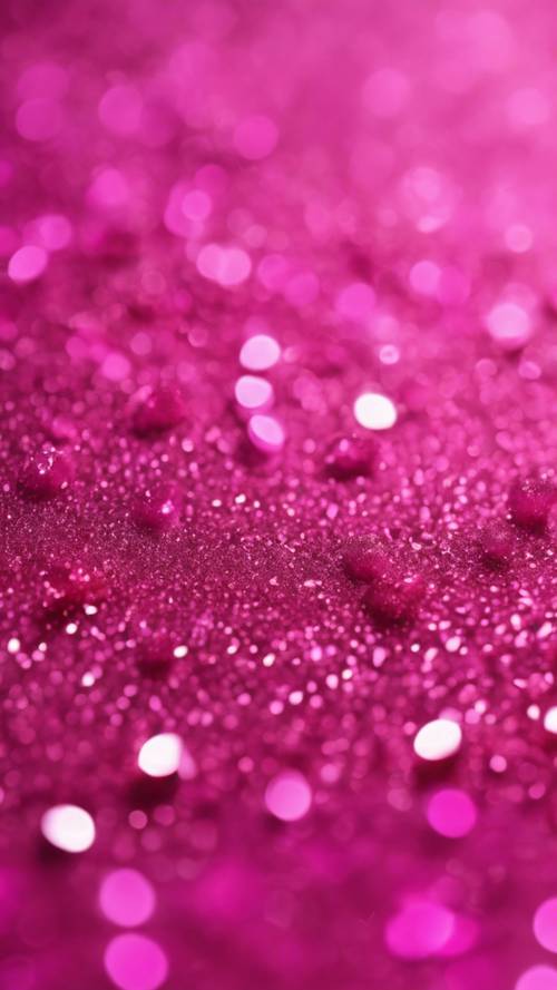 A close-up view of twinkling hot-pink glitter spread on a smooth surface. Tapet [ba63fc39797a43399bdf]