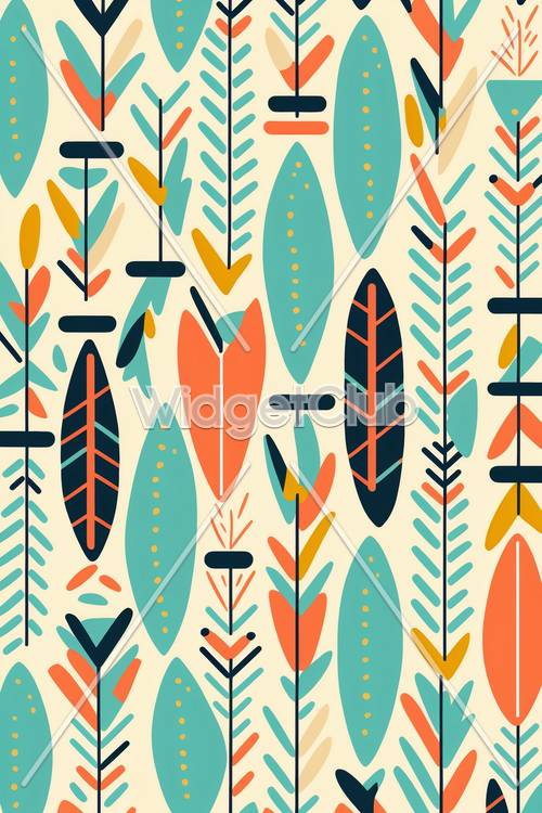 Colorful Feather Patterns for Your Screen