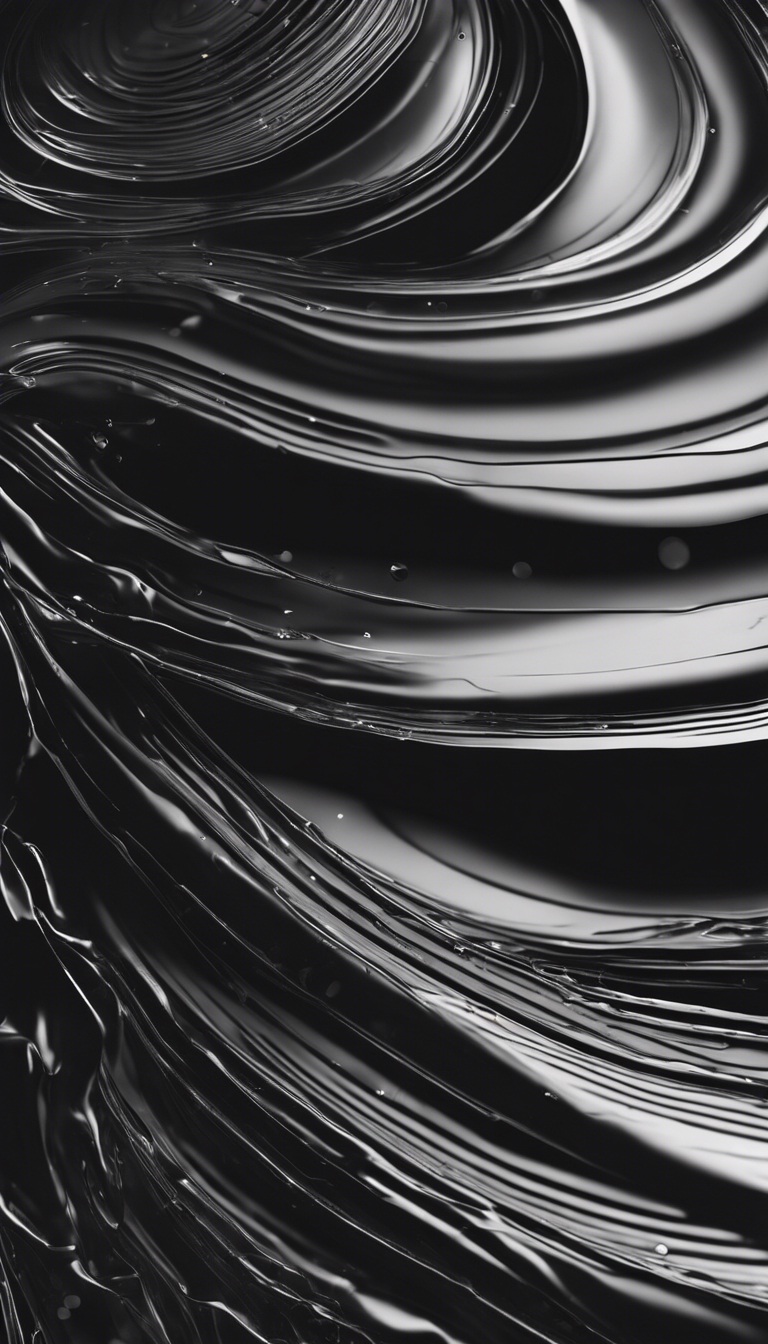 Abstract art with a black theme, emphasizing swirls and waves. Tapeta[047d3cfd7ded42c3ab89]
