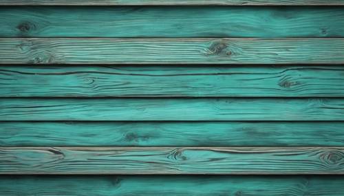 A seamless texture of teal wooden planks used for vintage furniture.