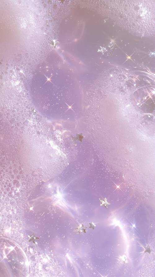 キラキラの星と輝くピンクのバブル壁紙 壁紙 [0d77d8d860c14b5b875e]