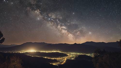 Un iPhone 15 Pro Max contribuye a la contaminación lumínica en un hermoso cielo nocturno lleno de estrellas.