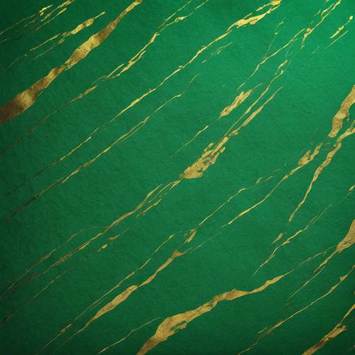 A sheet of emerald green, fibrous paper with visible striations and flecks of gold