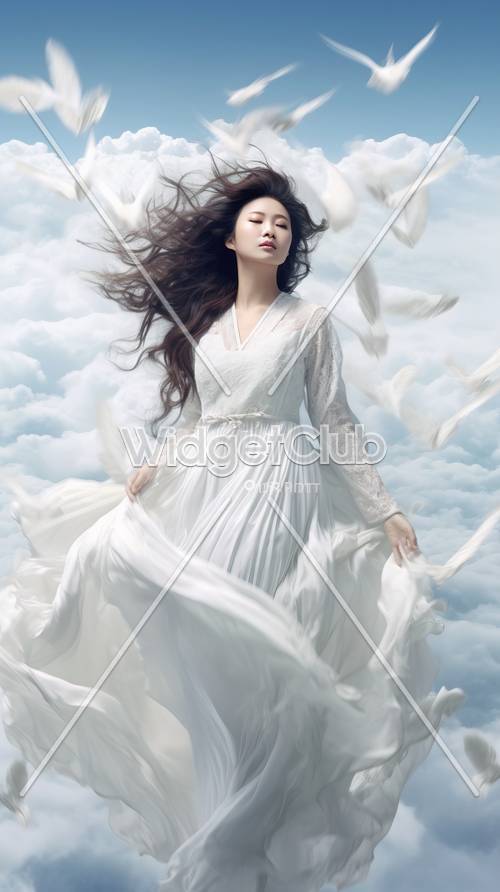 Мечтательное небо и элегантное платье