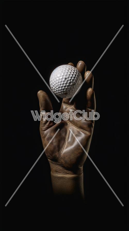 Pallina da golf tenuta con grazia nell&#39;aria