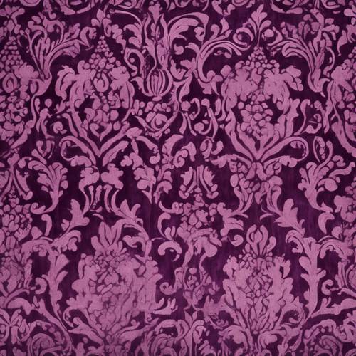 A damask-patterned velvet in deep aubergine. Tapet [8043f223b98c4befbbe6]