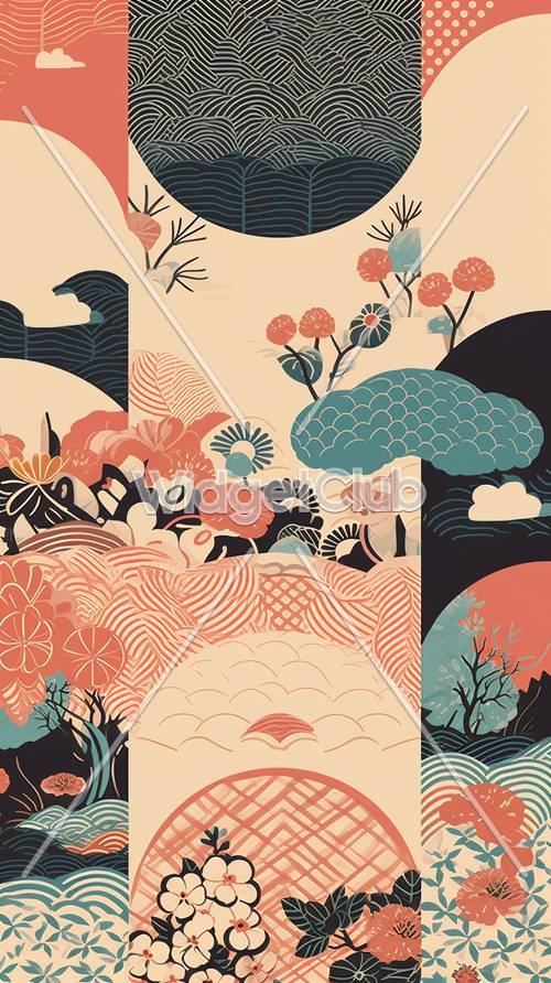 Japanese Pattern Wallpaper [56bada6456084828acd6]
