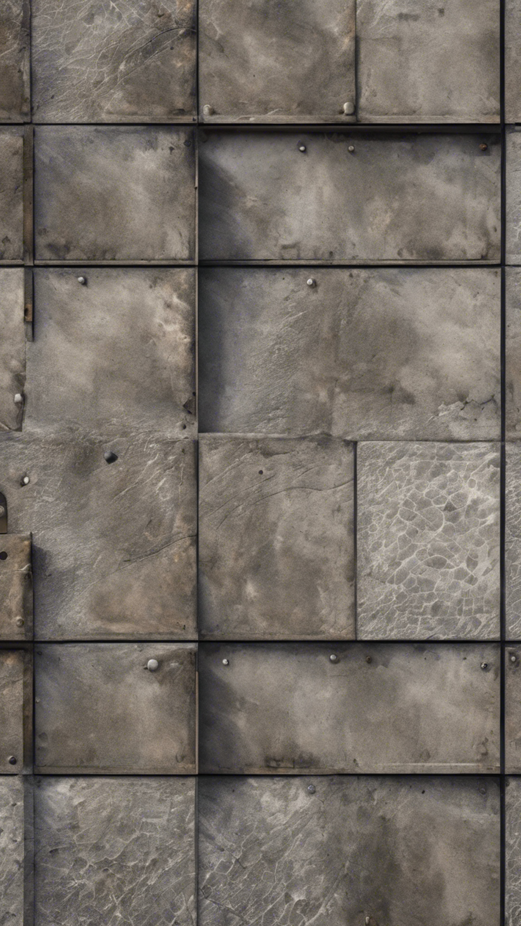 Shot of a modern textured cement wall, contrasting against a shiny metallic structure Wallpaper[e08ad71e91a747b09de7]