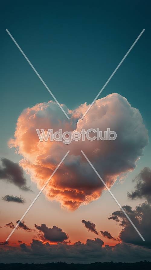 Heart-Shaped Cloud in the Sky壁紙[e0ae705fdcbb482cae56]