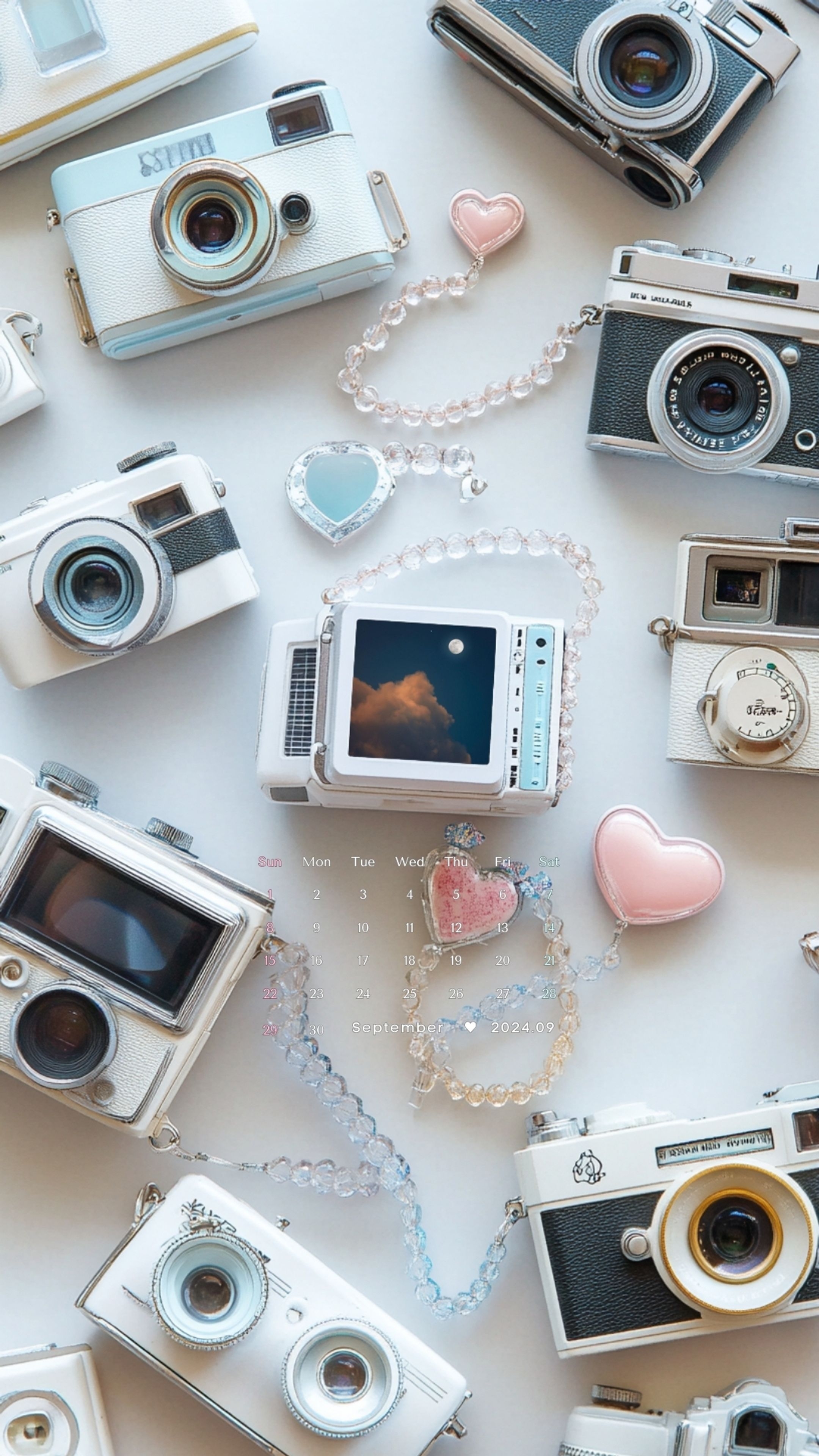 Vintage Cameras and Cute Accessories Gathered Together壁紙[142c625ac81c4870acaf]