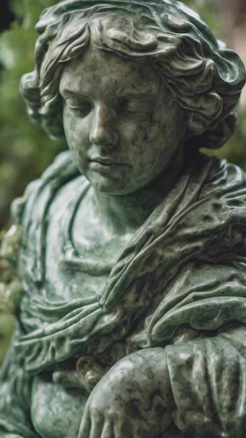 可追溯至 18 世纪的古董绿色大理石雕塑