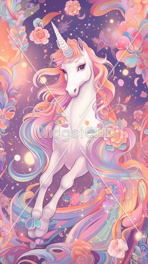 Magical Unicorn in a Dreamy Space Scene壁紙[99550bfb6ccc4a1c89f5]