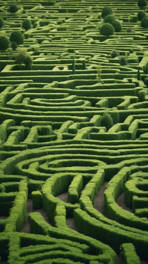 A verdant maze-like pattern sprawling across an entire canvas. Tapeta [d57cbbcc457847a79a2c]