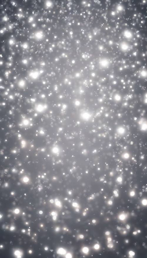 Un motif abstrait de paillettes blanches et argentées, scintillant comme des étoiles dans le ciel nocturne.