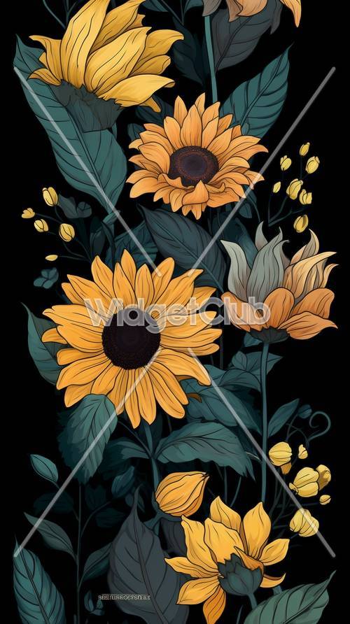 Bright and Beautiful Sunflowers Art