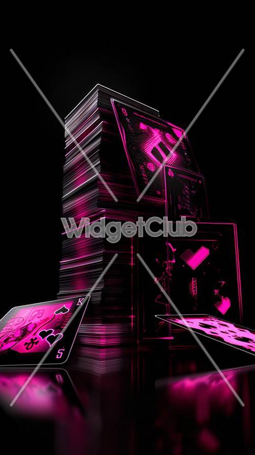Neon Glow Playing Cards Design