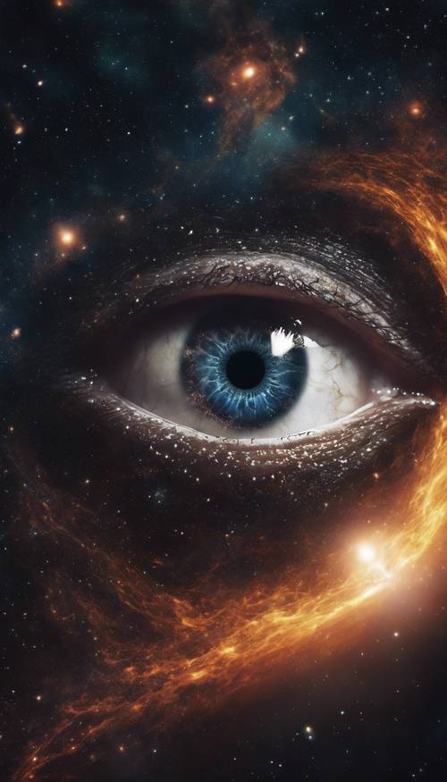 مجموعة من المجرات الدوامة على شكل عين شريرة خارقة للطبيعة تقع في منطقة شاسعة ومظلمة من الفضاء السحيق.