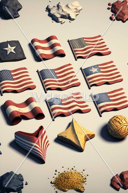Kreative Designs für die amerikanische Flagge