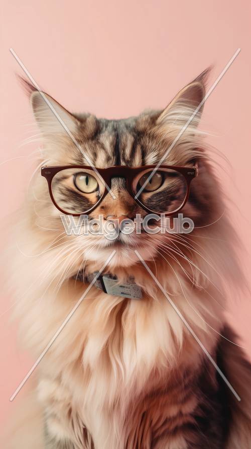 Cute Cat with Glasses