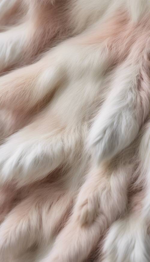 Close-up of cow fur showing pastel-colored spots against pure white. Tapet [71398fd7480e4f50b51e]