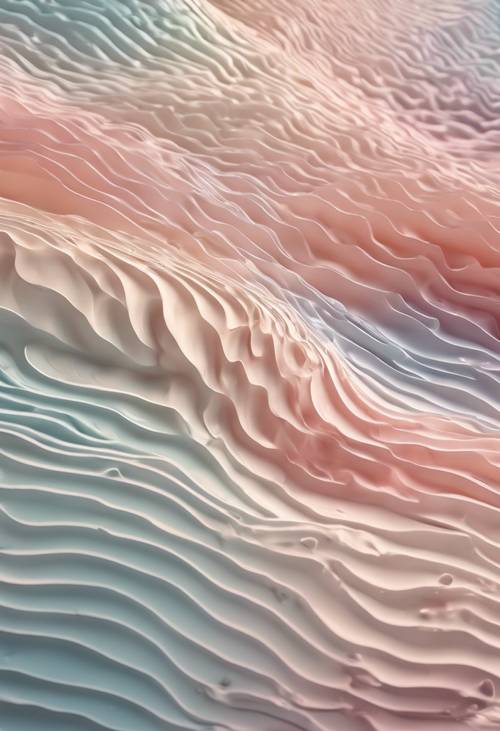 Abstract waves pattern in pastel color gradient. Tapet [4859614a5a664645b9ab]