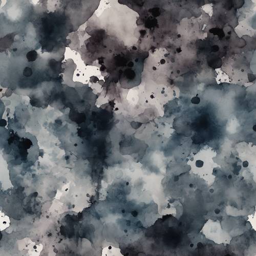 Watercolor blotches overlaying each other in dark shades, creating an organic and seamless pattern. Tapet [e930fc9764304b0d87a8]