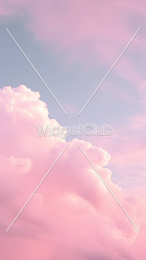 空に浮かぶピンク色の雲