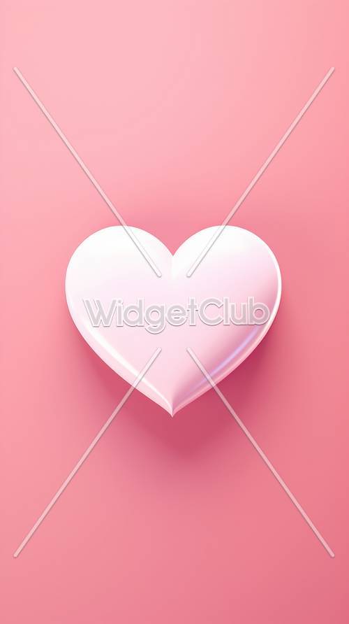 Heart Shape on Pink Background