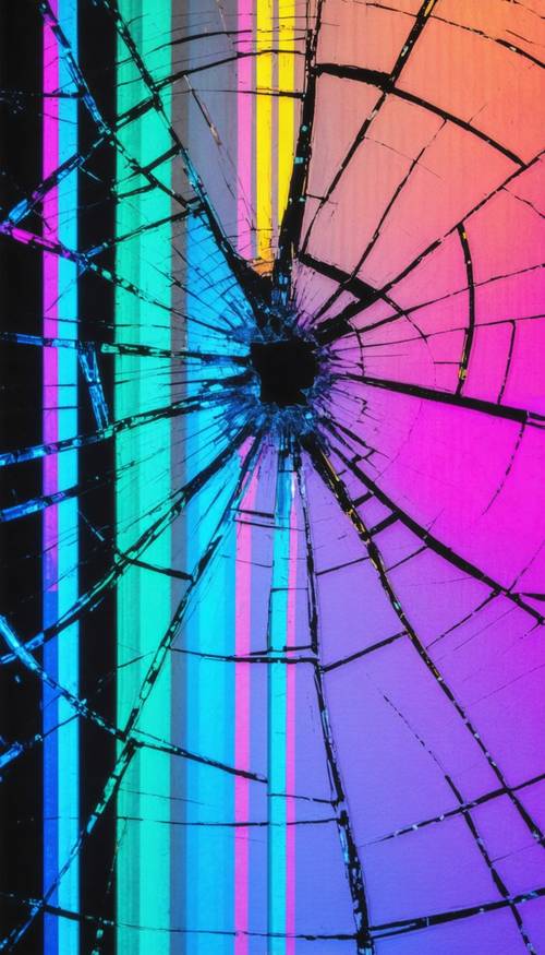 Colorful Shattered Glass Design Behang [7f949cb6eb0c48278390]