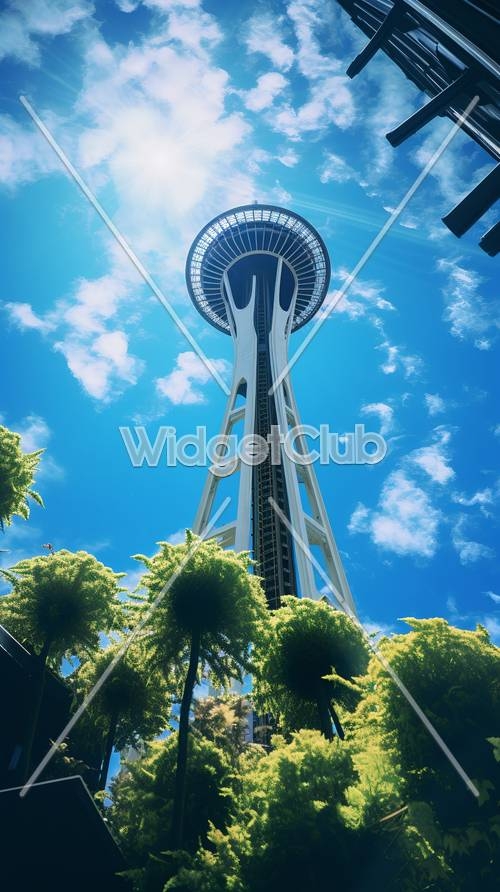 Sunny Day at the Space Needle Wallpaper[d043c54c03e547eba627]